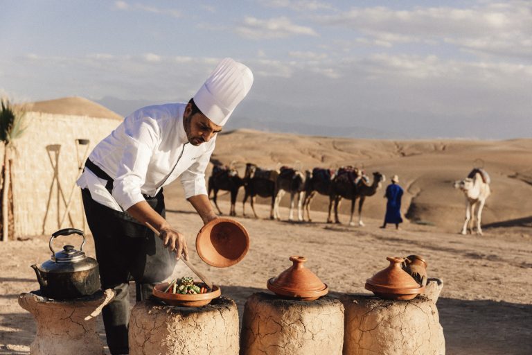 Agafay Desert dinner experience at Amanjena, Morocco