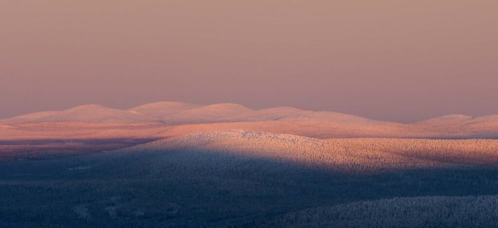 Corporate Event Snowy Mountains Sunset