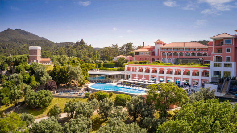 Luxury resort venue in Cascais featuring premium facilities, outdoor pool, and scenic surroundings ideal for corporate retreats and events